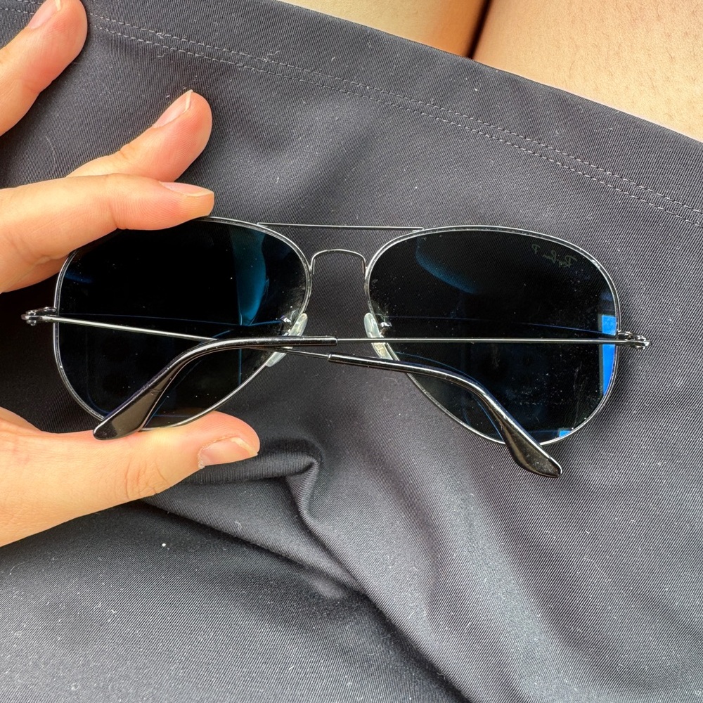 Ray-Ban Classic Black Aviator Sunglasses - Picture 8 of 11